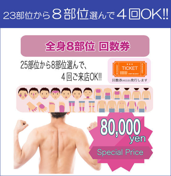 全身脱毛プラン2 - メンズ脱毛【NAX】おゆみ野・鎌取店の紹介