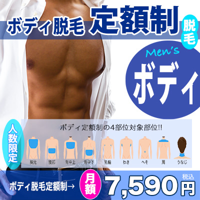 ボディ脱毛定額アイコン - メンズ脱毛のメニュー